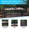 Flash Furniture Patio Set-30"x48" Table-4 Chairs-Tan Umbrella-Base XU-DG-304860064-UB19BGY-GG